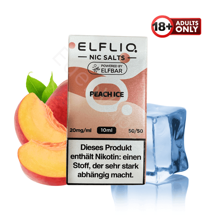 Elfbar Elfliq - Peach Ice - 20mg Liquid - EdenVape24